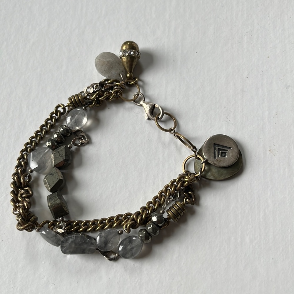 Silpada Garden Party bracelet B3215 brass, sterling, labradorite, crystal